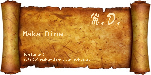 Maka Dina névjegykártya